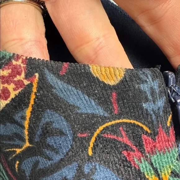 ANTHROPOLOGIE Eva Franco larksong Corduroy Birds Sequin Dress Size 8 - Picture 4 of 13